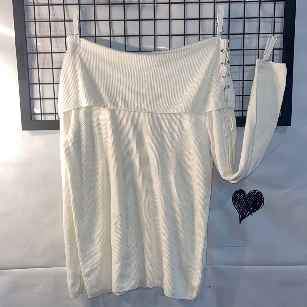 Cleo Cream Knit off the shoulder Sweater